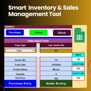 Smart Inventory & Sales Management (Google Sheets Automation System)